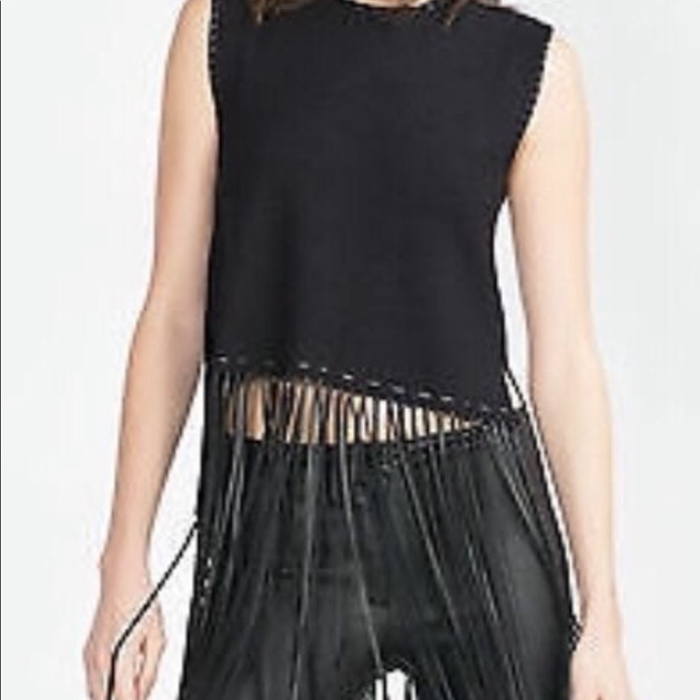 Zara Knit Top with Fringes